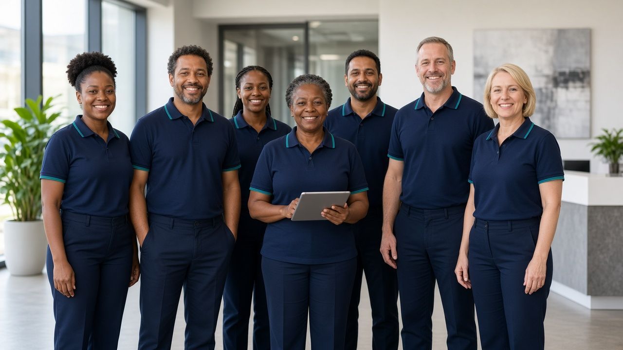 CleanServe SA uniformed cleaning team